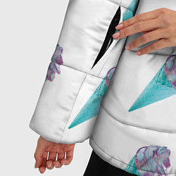 Куртка зимняя женская Vaporwave ice cream, цвет: 3D-красный — фото 2