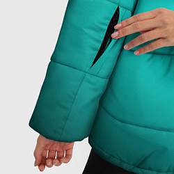 Куртка зимняя женская Бирюзовый градиент, цвет: 3D-черный — фото 2