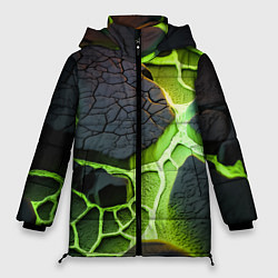 Куртка зимняя женская Зеленая неоновая лава, цвет: 3D-красный