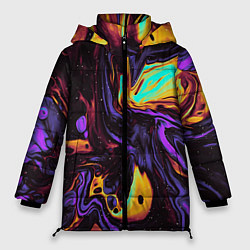 Куртка зимняя женская Космический всплеск, цвет: 3D-черный