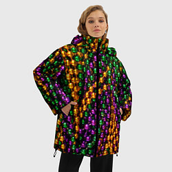 Куртка зимняя женская Разноцветные буссы, цвет: 3D-светло-серый — фото 2