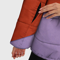 Куртка зимняя женская Разноцветные пересекающиеся треугольники, цвет: 3D-красный — фото 2