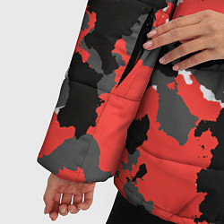 Куртка зимняя женская Красно-черный камуфляж, цвет: 3D-светло-серый — фото 2