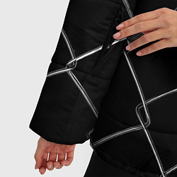 Куртка зимняя женская Плетеный забор, цвет: 3D-черный — фото 2