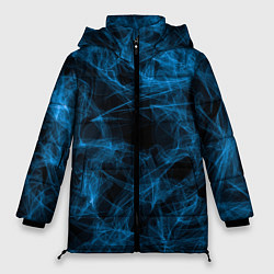 Куртка зимняя женская Синий дым текстура, цвет: 3D-светло-серый