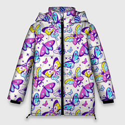 Куртка зимняя женская Насекомые, цвет: 3D-черный