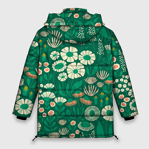 Женская зимняя куртка Поле цветов / 3D-Светло-серый – фото 2