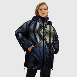 Куртка зимняя женская Металлический калейдоскоп, цвет: 3D-светло-серый — фото 2