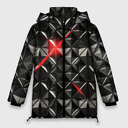 Куртка зимняя женская Металлические плитки, цвет: 3D-светло-серый