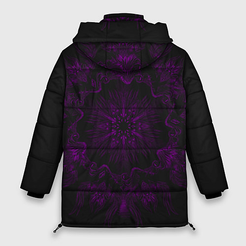 Женская зимняя куртка Фиолетовый узор / 3D-Светло-серый – фото 2