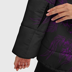 Куртка зимняя женская Фиолетовый узор, цвет: 3D-светло-серый — фото 2