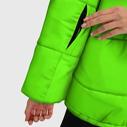 Куртка зимняя женская Кислотный зеленый, цвет: 3D-черный — фото 2