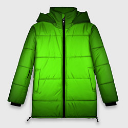 Куртка зимняя женская Кислотный зеленый с градиентом, цвет: 3D-черный