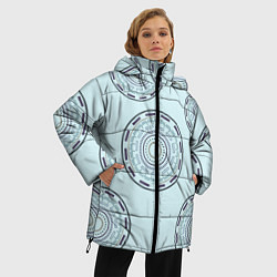 Куртка зимняя женская Круговой орнамент, цвет: 3D-красный — фото 2