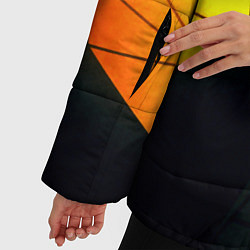 Куртка зимняя женская Абстрактная геометрия фигур, цвет: 3D-черный — фото 2