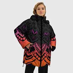 Куртка зимняя женская Цветастый узор, цвет: 3D-красный — фото 2