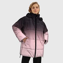Куртка зимняя женская Градиент: от черного к розовому, цвет: 3D-черный — фото 2