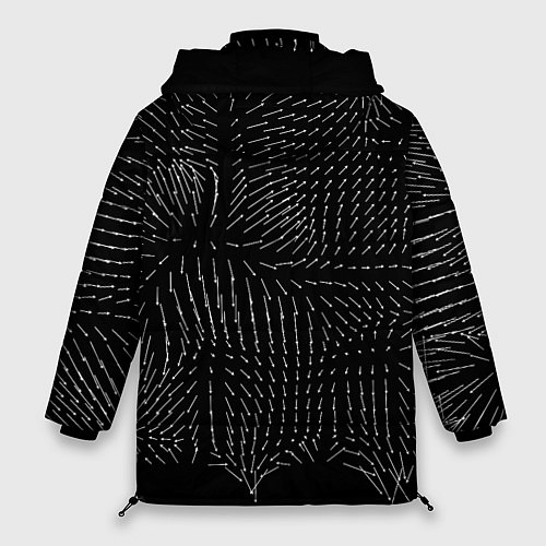 Женская зимняя куртка Паттерн из стрелок / 3D-Светло-серый – фото 2