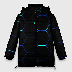 Куртка зимняя женская Тёмный киберпанк, цвет: 3D-светло-серый