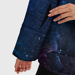 Куртка зимняя женская Сияние галактик Космос, цвет: 3D-красный — фото 2
