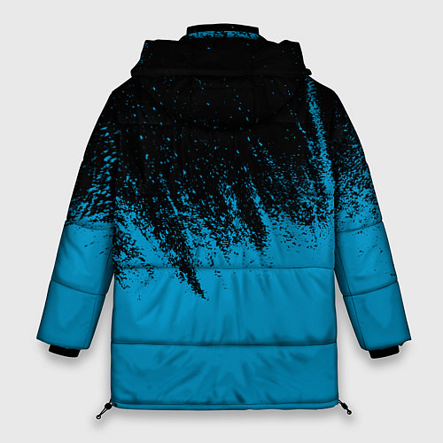 Женская зимняя куртка Bmw голубые брызги / 3D-Светло-серый – фото 2