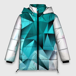 Куртка зимняя женская Green abstraction, цвет: 3D-светло-серый