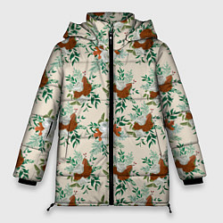 Куртка зимняя женская Roses and cones, цвет: 3D-светло-серый