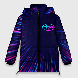 Женская зимняя куртка Subaru neon speed lines