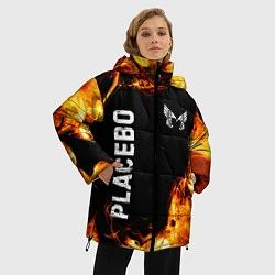 Куртка зимняя женская Placebo и пылающий огонь, цвет: 3D-черный — фото 2