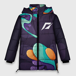 Куртка зимняя женская Need for Speed graffity splash, цвет: 3D-черный