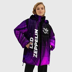 Куртка зимняя женская Led Zeppelin violet plasma, цвет: 3D-черный — фото 2
