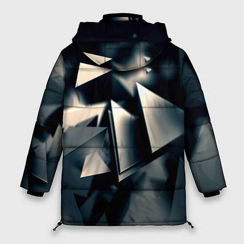 Женская зимняя куртка Dark abstraction / 3D-Светло-серый – фото 2
