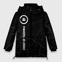 Куртка зимняя женская Ghost of Tsushima glitch на темном фоне: по-вертик, цвет: 3D-черный