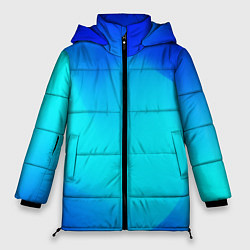 Куртка зимняя женская Градиент синий, цвет: 3D-светло-серый
