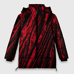Куртка зимняя женская Красные полосы, цвет: 3D-красный
