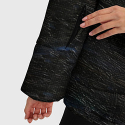 Куртка зимняя женская Желто-черные масляные краски, цвет: 3D-светло-серый — фото 2