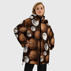 Куртка зимняя женская Сочная текстура из кокосов, цвет: 3D-черный — фото 2