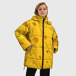 Куртка зимняя женская Сырная текстура, цвет: 3D-черный — фото 2