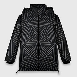 Куртка зимняя женская Геометрическая звезда, цвет: 3D-черный