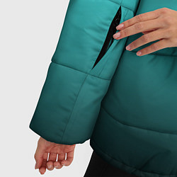 Куртка зимняя женская Силуэт лисы на градиентном фоне, цвет: 3D-светло-серый — фото 2