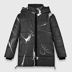 Куртка зимняя женская Черно-белый узор, цвет: 3D-светло-серый