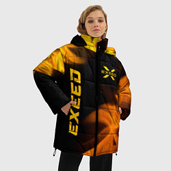 Куртка зимняя женская Exeed - gold gradient: надпись, символ, цвет: 3D-черный — фото 2