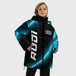 Куртка зимняя женская Audi неоновые лампы, цвет: 3D-черный — фото 2