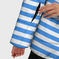 Куртка зимняя женская Тельняшка васильковая ВДВ, цвет: 3D-светло-серый — фото 2
