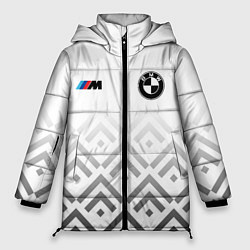 Куртка зимняя женская BMW m power - белый, цвет: 3D-красный
