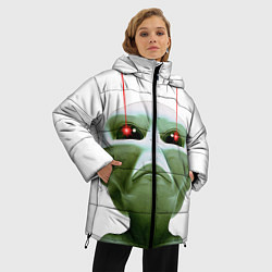 Куртка зимняя женская Пришелец атакует, цвет: 3D-светло-серый — фото 2