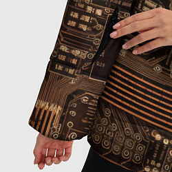 Куртка зимняя женская Старая печатная плата, цвет: 3D-светло-серый — фото 2