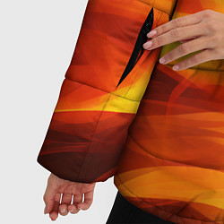 Куртка зимняя женская Огонь: арт нейросети, цвет: 3D-черный — фото 2