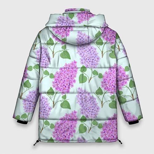 Женская зимняя куртка Лиловая и розовая сирень / 3D-Светло-серый – фото 2