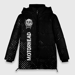 Куртка зимняя женская Motorhead glitch на темном фоне: по-вертикали, цвет: 3D-черный